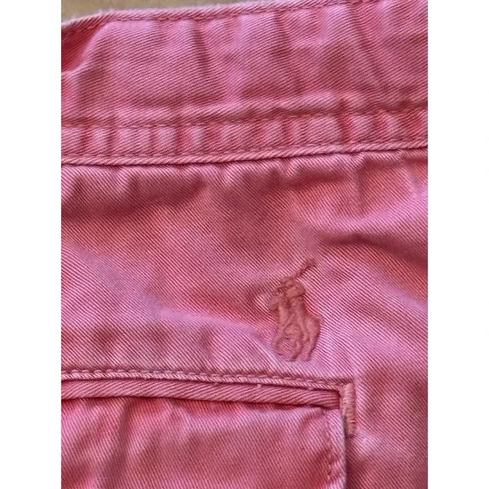 Polo Ralph Lauren Mens 38 Salmon Pink Red Classic Fit Chino Shorts Drawstring